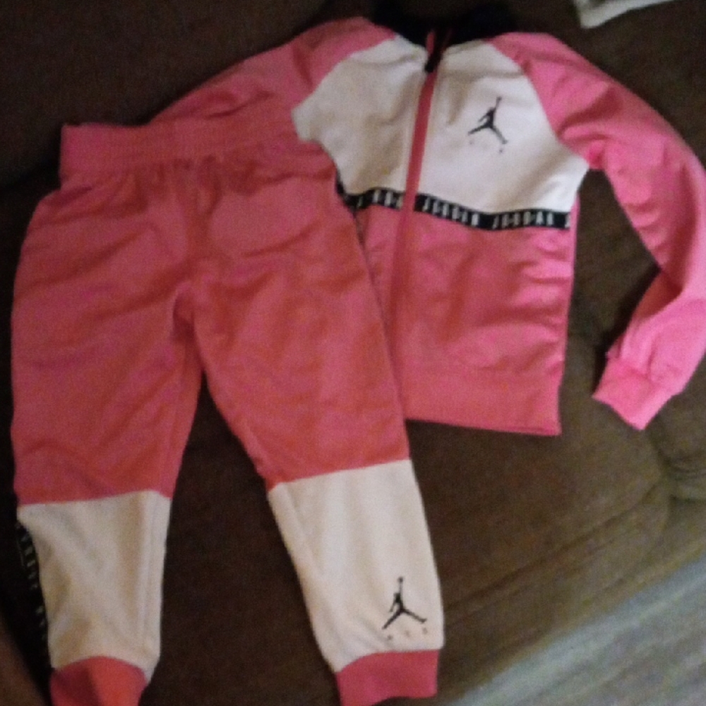 Jordan Kids Matching Set in Pink and White